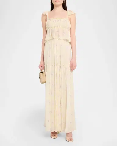 LoveShackFancy Positano Floral Maxi Skirt | Thumbnail 2 LoveShackFancy Positano Floral Maxi Skirt | Thumbnail 2