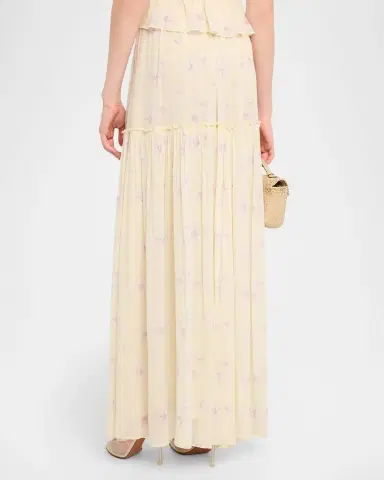 LoveShackFancy Positano Floral Maxi Skirt | Thumbnail 3 LoveShackFancy Positano Floral Maxi Skirt | Thumbnail 3