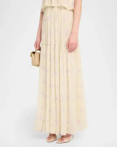 LoveShackFancy Positano Floral Maxi Skirt | Thumbnail 4 LoveShackFancy Positano Floral Maxi Skirt | Thumbnail 4