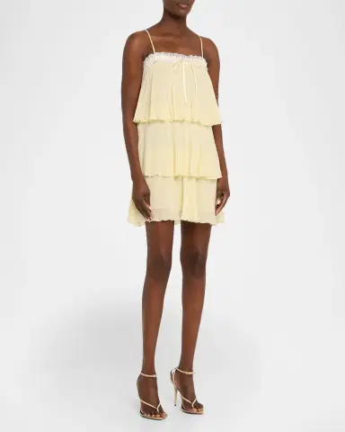 LoveShackFancy Cedra Tiered Ruffle Mini Dress | Thumbnail 4 LoveShackFancy Cedra Tiered Ruffle Mini Dress | Thumbnail 4