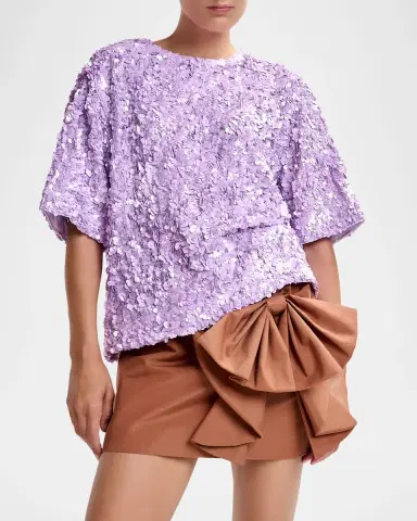 Essentiel Antwerp Joyous 3D Bow Mini Skirt | Thumbnail 6 Essentiel Antwerp Joyous 3D Bow Mini Skirt | Thumbnail 6