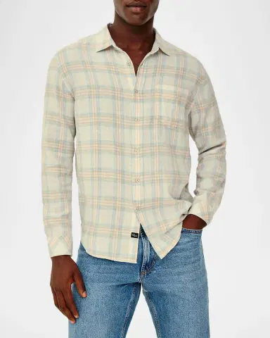 Rails Men's Long-Sleeve Wyatt Shirt in Conch Shore | Thumbnail 4