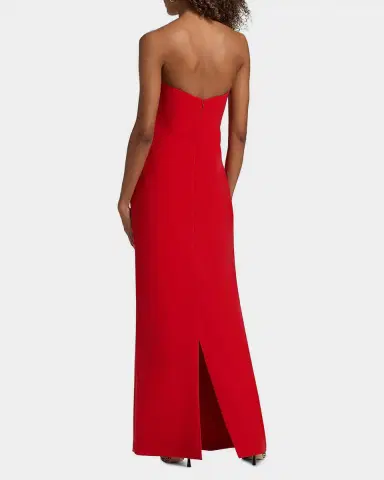 Amsale Strapless Stretch Jersey Gown | Thumbnail 3 Amsale Strapless Stretch Jersey Gown | Thumbnail 3