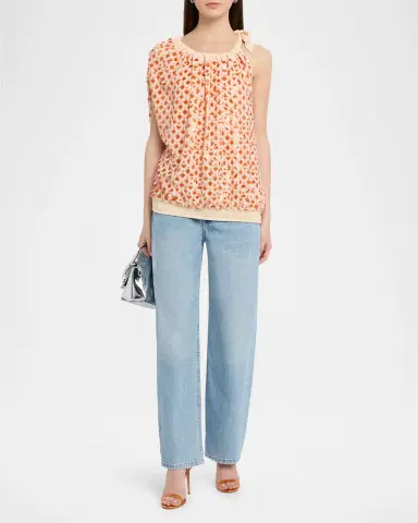 Essentiel Antwerp Jocelyn Sequined Asymmetric Tie-Neck Top | Thumbnail 2 Essentiel Antwerp Jocelyn Sequined Asymmetric Tie-Neck Top | Thumbnail 2