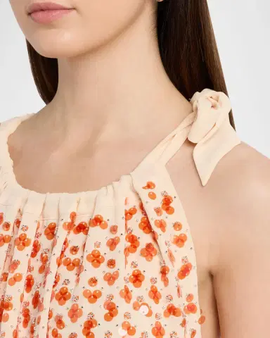 Essentiel Antwerp Jocelyn Sequined Asymmetric Tie-Neck Top | Thumbnail 5 Essentiel Antwerp Jocelyn Sequined Asymmetric Tie-Neck Top | Thumbnail 5