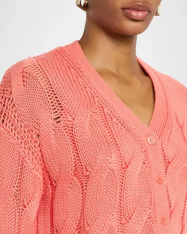 Sablyn Jolie Cropped Cable-Knit Cashmere Cardigan | Thumbnail 5