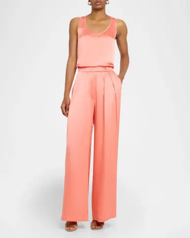 Sablyn Brooke Pleated Silk Trousers | Thumbnail 2 Sablyn Brooke Pleated Silk Trousers | Thumbnail 2