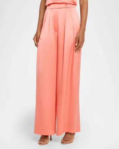 Sablyn Brooke Pleated Silk Trousers | Thumbnail 4 Sablyn Brooke Pleated Silk Trousers | Thumbnail 4
