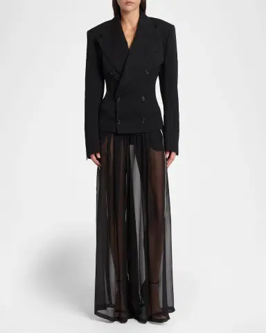 Dolce & Gabbana Sheer Silk Chiffon Wide-Leg Pull-On Pants | Thumbnail 2 Dolce & Gabbana Sheer Silk Chiffon Wide-Leg Pull-On Pants | Thumbnail 2