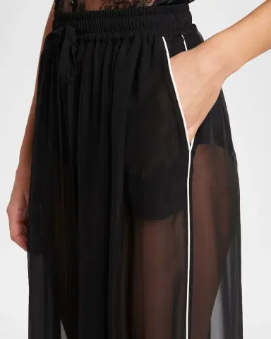 Dolce & Gabbana Sheer Silk Chiffon Wide-Leg Pull-On Pants | Thumbnail 5 Dolce & Gabbana Sheer Silk Chiffon Wide-Leg Pull-On Pants | Thumbnail 5