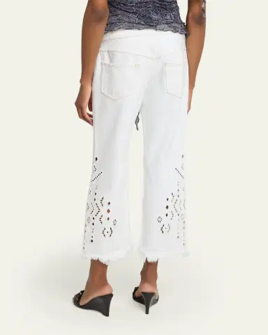 Isabel Marant Alison Embroidered Crop Jeans | Thumbnail 3 Isabel Marant Alison Embroidered Crop Jeans | Thumbnail 3