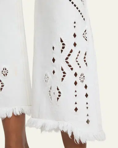 Isabel Marant Alison Embroidered Crop Jeans | Thumbnail 5 Isabel Marant Alison Embroidered Crop Jeans | Thumbnail 5