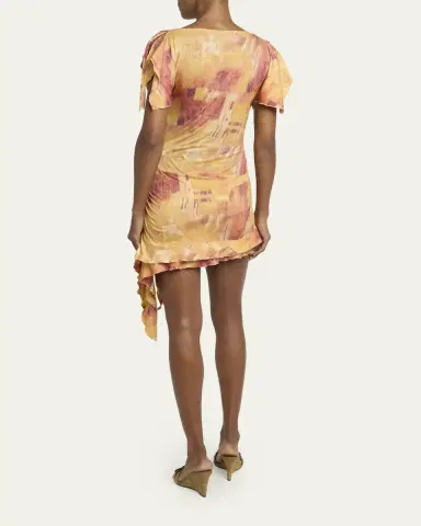 Isabel Marant Janick Asymmetric Ruffle Jersey Mini Dress | Thumbnail 7 Isabel Marant Janick Asymmetric Ruffle Jersey Mini Dress | Thumbnail 7