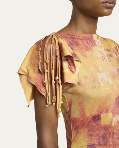 Isabel Marant Janick Asymmetric Ruffle Jersey Mini Dress | Thumbnail 9 Isabel Marant Janick Asymmetric Ruffle Jersey Mini Dress | Thumbnail 9