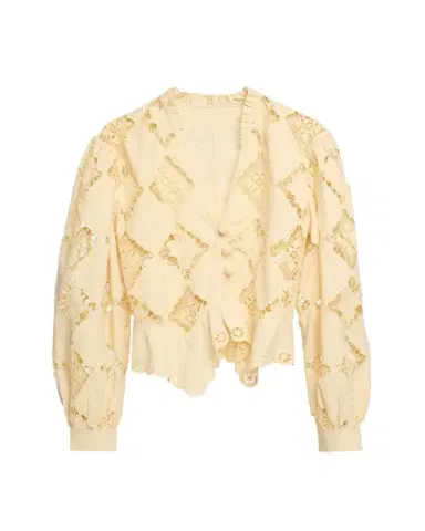 Isabel Marant Nina Lace Embroidered Peplum Top | Thumbnail 1 Isabel Marant Nina Lace Embroidered Peplum Top | Thumbnail 1