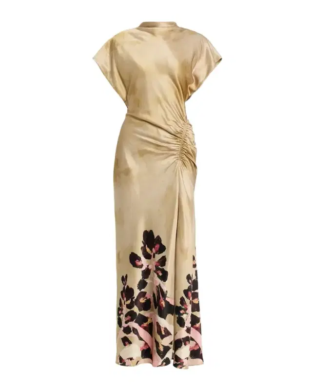 Beckford Printed Satin Maxi Dress