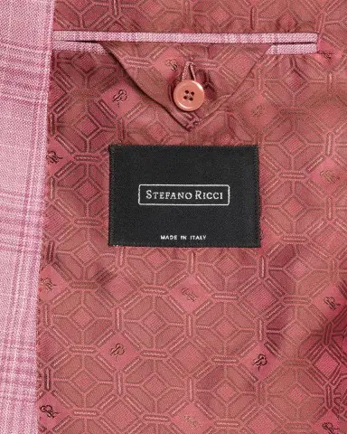 Stefano Ricci Men's Wool, Silk and Linen Tonal Plaid Sport Coat | Thumbnail 6 Stefano Ricci Men's Wool, Silk and Linen Tonal Plaid Sport Coat | Thumbnail 6