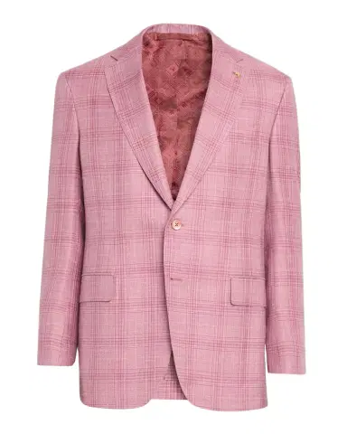 Stefano Ricci Men's Wool, Silk and Linen Tonal Plaid Sport Coat | Thumbnail 1 Stefano Ricci Men's Wool, Silk and Linen Tonal Plaid Sport Coat | Thumbnail 1