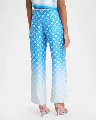 CASABLANCA Gradient Diamond Print Silk Straight-Leg Pants | Thumbnail 3