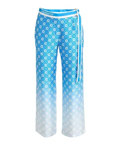 CASABLANCA Gradient Diamond Print Silk Straight-Leg Pants | Thumbnail 1