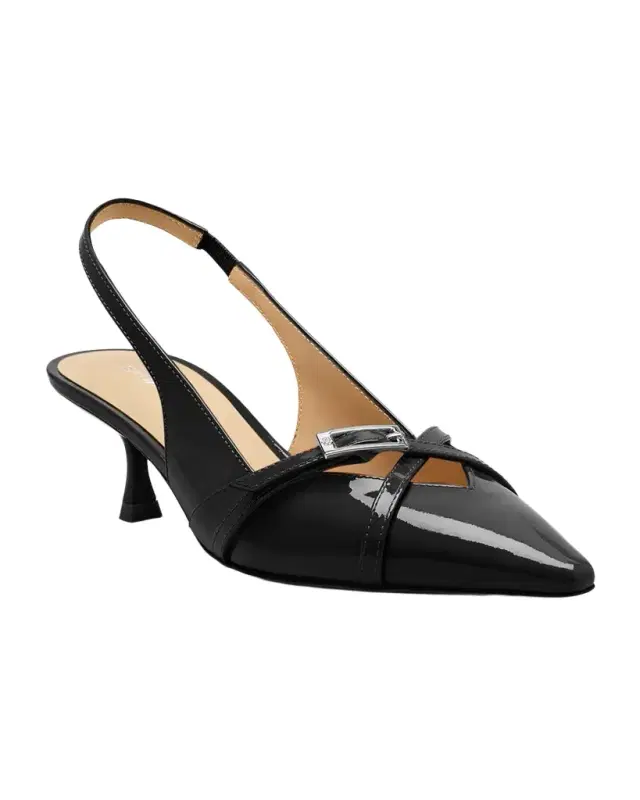 50mm Georgie Patent Leather Slingback Pumps