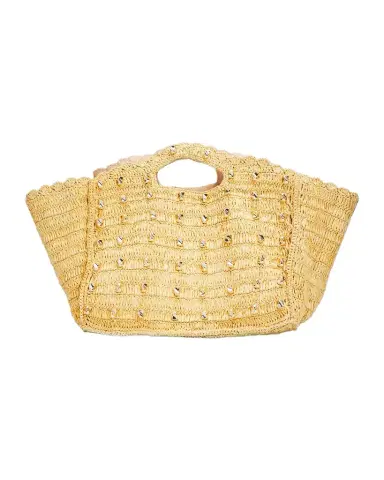 BTB Los Angeles Galia Studded Raffia Tote Bag | Thumbnail 1 BTB Los Angeles Galia Studded Raffia Tote Bag | Thumbnail 1