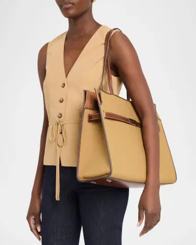 Tory Burch Lee Radziwill Canvas Tote Bag | Thumbnail 2 Tory Burch Lee Radziwill Canvas Tote Bag | Thumbnail 2
