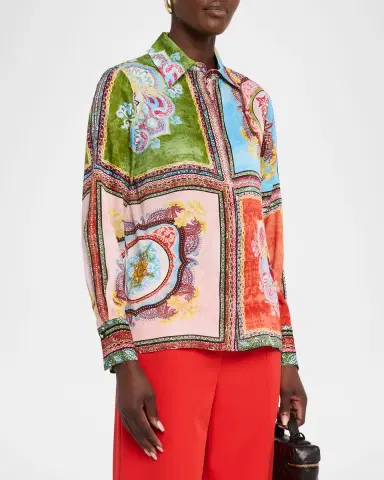 Elie Tahari Johanna Kaleidoscope-Print Shirt | Thumbnail 4 Elie Tahari Johanna Kaleidoscope-Print Shirt | Thumbnail 4