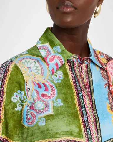 Elie Tahari Johanna Kaleidoscope-Print Shirt | Thumbnail 5 Elie Tahari Johanna Kaleidoscope-Print Shirt | Thumbnail 5