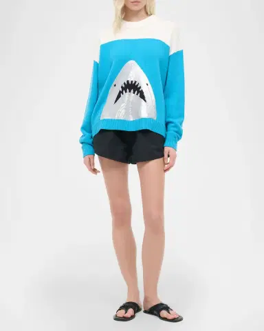 Staud Reya Sequined Shark Sweater | Thumbnail 2 Staud Reya Sequined Shark Sweater | Thumbnail 2