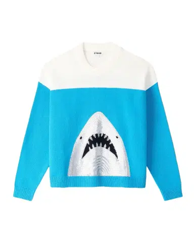 Staud Reya Sequined Shark Sweater | Thumbnail 1 Staud Reya Sequined Shark Sweater | Thumbnail 1