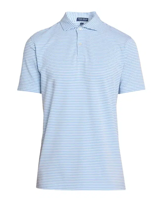 Peter Millar Men 's Crown Crafted Albatross Stripe Pique Polo Shirt