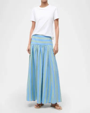Staud Procida Striped Linen Maxi Skirt | Thumbnail 2 Staud Procida Striped Linen Maxi Skirt | Thumbnail 2