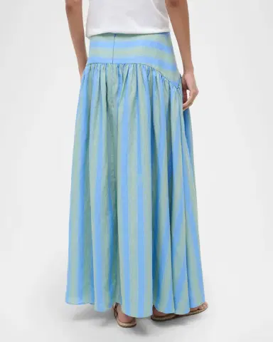 Staud Procida Striped Linen Maxi Skirt | Thumbnail 3 Staud Procida Striped Linen Maxi Skirt | Thumbnail 3