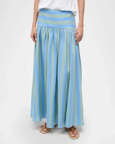 Staud Procida Striped Linen Maxi Skirt | Thumbnail 4 Staud Procida Striped Linen Maxi Skirt | Thumbnail 4