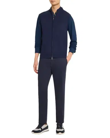 Peter Millar Men's Crown Crafted Cool Cotton Long-Sleeve Polo Shirt | Thumbnail 1