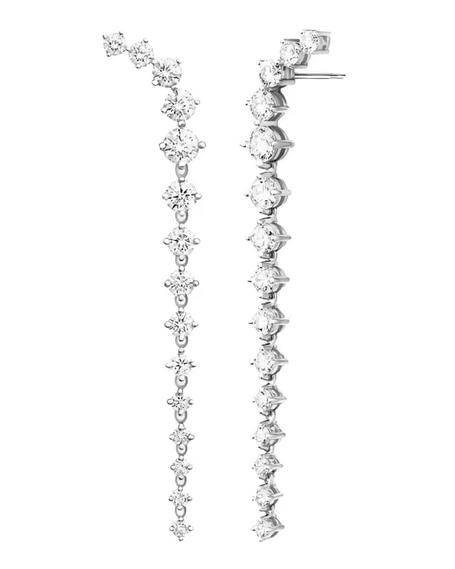 18K Aria Dagger Earrings with Diamonds