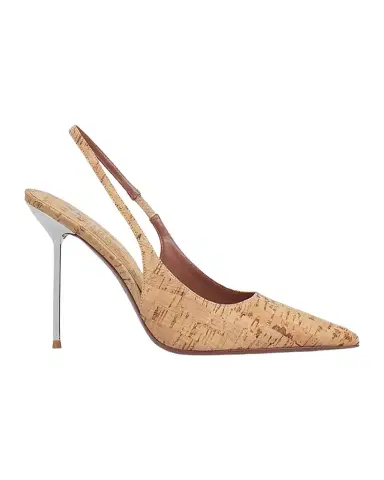 Paris Texas 105mm Lidia Cork Slingback Pumps | Thumbnail 1