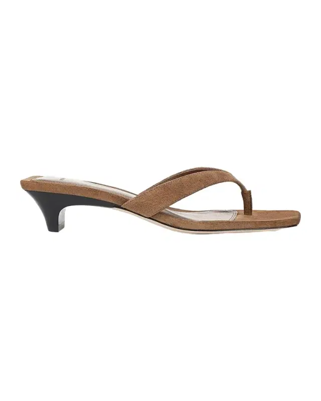 Vince San Juan Suede Heeled Thong Sandals