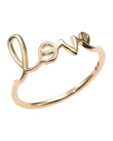 Sydney Evan 14K Gold Love Ring, Size 7 | Thumbnail 1