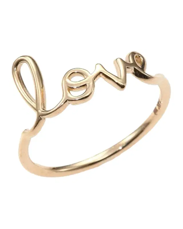 14K Gold Love Ring, Size 7