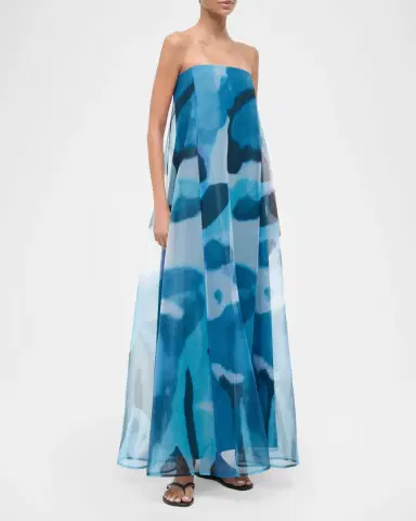 STAUD Allyson Strapless Maxi Dress | Thumbnail 3 STAUD Allyson Strapless Maxi Dress | Thumbnail 3