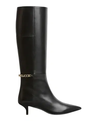 Gucci Signoria Leather Logo Chain Tall Boots | Thumbnail 2 Gucci Signoria Leather Logo Chain Tall Boots | Thumbnail 2
