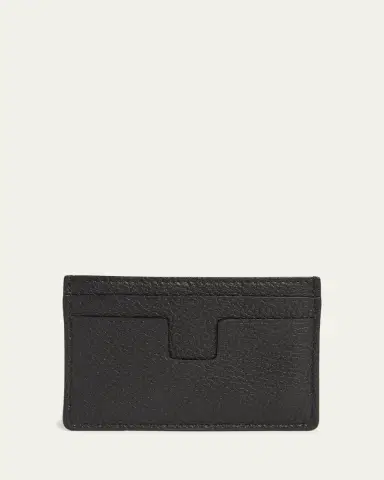 TOM FORD Men's T-Line Grained Leather Card Holder | Thumbnail 4