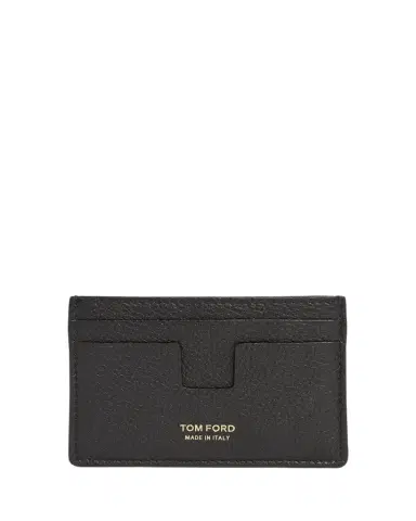 TOM FORD Men's T-Line Grained Leather Card Holder | Thumbnail 1