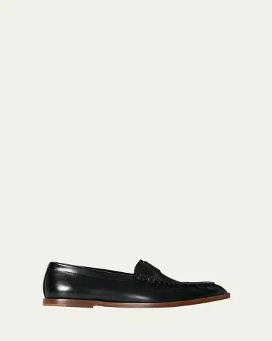 THE ROW Calfskin Leather Loafers | Thumbnail 2