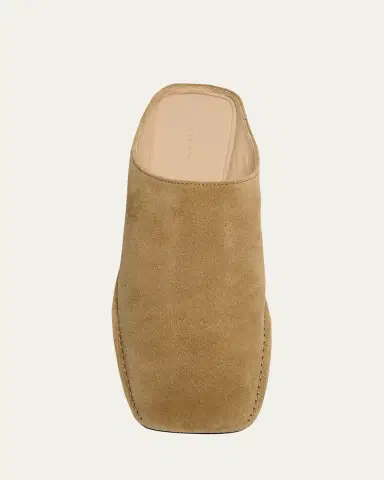 The Row Piper Suede Square-Toe Mules | Thumbnail 2 The Row Piper Suede Square-Toe Mules | Thumbnail 2