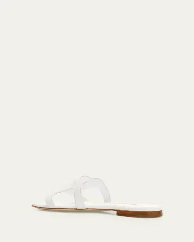 Manolo Blahnik Grellanu Leather Flat Slide Sandals | Thumbnail 4 Manolo Blahnik Grellanu Leather Flat Slide Sandals | Thumbnail 4
