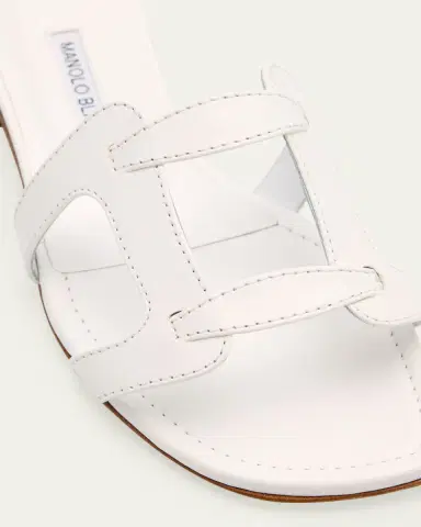 Manolo Blahnik Grellanu Leather Flat Slide Sandals | Thumbnail 5 Manolo Blahnik Grellanu Leather Flat Slide Sandals | Thumbnail 5