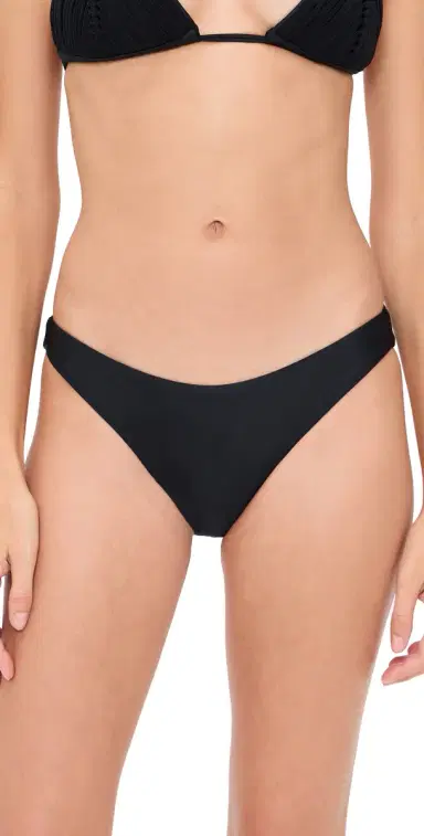 PQ Swim Basic Ruched Bikini Bottoms Midnight S | Thumbnail 1